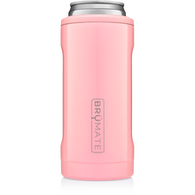 Load image into Gallery viewer, This is a Brumate Hopsulator Slim in Blush color, a stainless steel slim can holder in a beautiful glossy light or baby pink color.