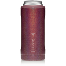 Load image into Gallery viewer, This is a Brumate Hopsulator Slim in Glitter Merlot color, a stainless steel slim can holder in a beautiful shimmery merlot wine color.