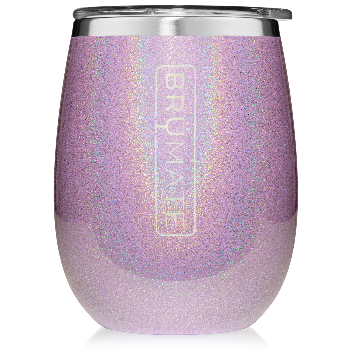 Insulated wine glass Cup Reusable brumate uncork’d glitter mermaid