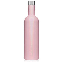 Load image into Gallery viewer, This is a Brumate Winesulator in Glitter Blush a stainless steel 24 oz wine bottle or canteen in a shimmery pale pink color.