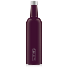 Load image into Gallery viewer, This is a Brumate Winesulator in Plum, a stainless steel 24 oz wine bottle or canteen in a glossy deep purple color.