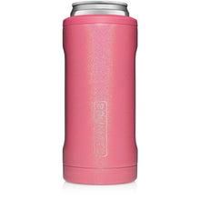 Load image into Gallery viewer, This is a Brumate Hopsulator Slim in Glitter Pink, a stainless steel slim can holder in a beautiful shimmery bright pink color.