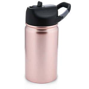 This is a Lil' SIC 12 oz tumbler in Rose Gold Shimmer. It has a great flip-top sports lid that kids love.